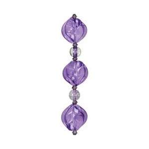 Cousin Beads Jewelry Basics Bead Strands Acrylic/Leaf/Twist/Purple 9 