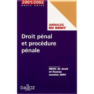  droit penal et procedure penale ; edition 2001 ; 1e 