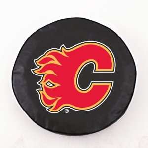 Calgary Flames NHL Black Spare Tire Cover: Sports 