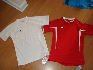   Armour Womens Heat Gear 100% Polyester Short Sleeve VNeck Soccer Shirt