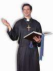 Mens Halloween Costume Catholic Priest Clergy Outfit