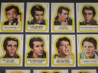 1976 TOPPS   HAPPY DAYS   SERIES 1   TRADING STICKER CARD SET 