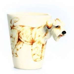   Coated Wheaten Terrier Sculpted Ceramic Dog Coffee Mug: Home & Kitchen