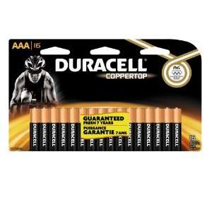  Duracell Batteries, Alkaline, AAA 16 batteries 