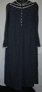 Eileen West Winter Nightgown Womens Size XS S NWT Blue  