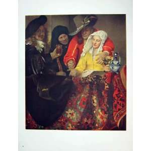   1962 German Art Jan Vermeer Van Delft Men Lady Colour