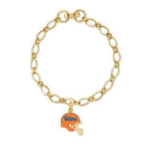  Florida Gators Official Logo Gold Charm Bracelet: Sports 