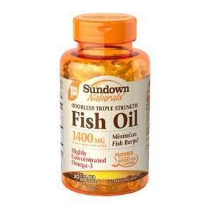  Sundown Triple Strength Odorless Fish Oil 1400 Mg   60 