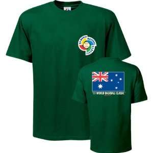  Australia 2009 World Baseball Classic Flag T Shirt: Sports 