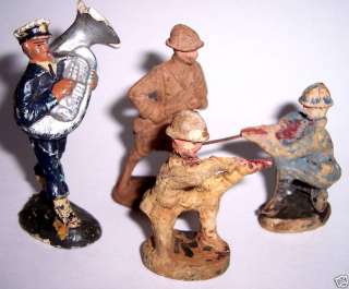 Antique Vintage Toy Army Soldiers Hand made painted  