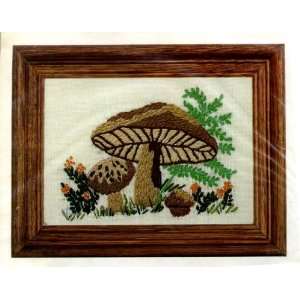  Wonderart Stitchery Mushroom 5 X 7 Woodland Embroidery 