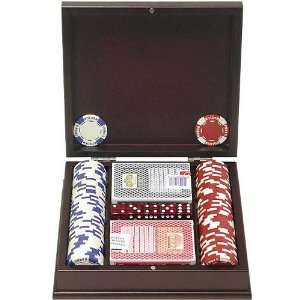  100 11.5G Holdem Poker Chip Set w/Beautiful Mahogany Case 