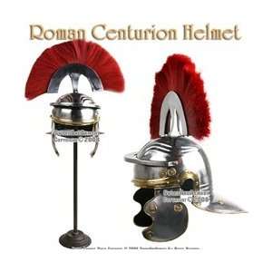  Roman Centurion Helmet Armor Helm With Red Crest Sports 