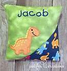Tooth Fairy Pillow Embroidered Dinosaur Personalized Boy Tooth Pillow
