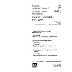 IEC 60050 221 Ed. 1.0 b:1990, International Electrotechnical 