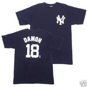 JOHNNY DAMON New York Yankees (100% Cotton) YOUTH T SHIRT with Name 