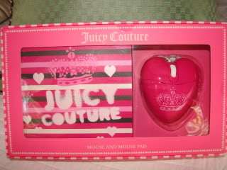 Juicy Couture Hot Pink Mouse & Mouse Pad Set win/mac  