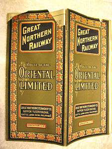 1907 GREAT NORTHERN RAILWAY ROUTE OF THE ORIENTAL LIMITED TIMETABLE 