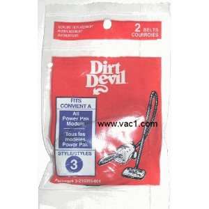  Dirt Devil Style 3 Belt, Can Vac Power Brush Kitchen 
