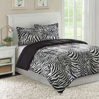 Softspun Zebra Microfiber Down Alternative Comforter  