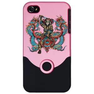   or 4S Slider Case Pink Japanese Samurai with Dragons 