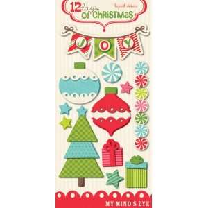 12 Days Of Christmas Layered Stickers 