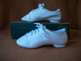 Dance Jazz Shoes Leos Child White Laced 7057 V3  