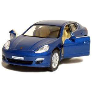  5 Die cast Porsche Panamera S 1/40 Scale (Blue), Pull 