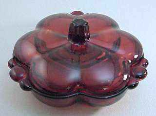 Tiffin Canterbury Flame Red Candy Box & Cover  