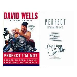  David Wells Autographed Perfect Im Not Book Sports 