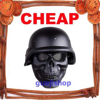 New Tactical Military Skeleton Full Face + M88 helmet black for 