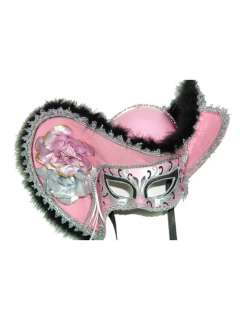 Lady Pirate Halloween Mardi Gras Masks (Pink)  