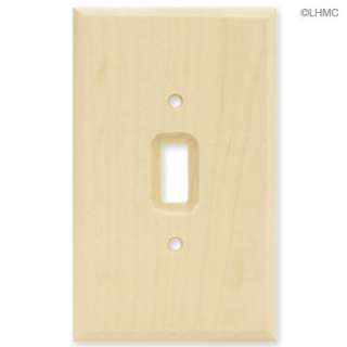 Unfinished Wood Single Switch Cover Wall Plate 6 Pack  