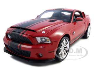 2010 FORD SHELBY MUSTANG GT500 SUPER SNAKE RED 1:18  