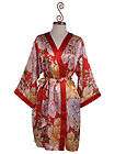 100 % silk women s short robe with kimono collar