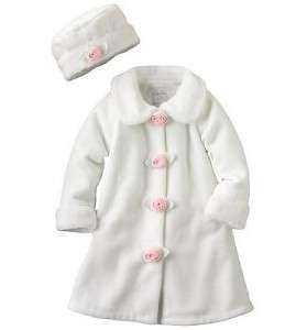 NWT Girls SOPHIA ROSE Cream Dress Coat Size 4, 5, or 6 includes Hat w 