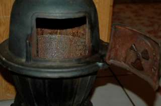 Antique Cast Iron Stove Pot Belly Wood Burning Stove Columbus Iron 
