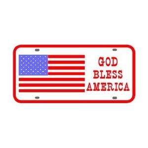  USA FLAG LICENSE PLATE God Bless America sign: Home 