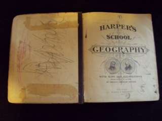 Harpers School 1885 Geography Book   New England Ed  
