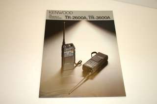 Vintage Kenwood TR 2600A TR 3600A VHF FM Handheld Brochure  