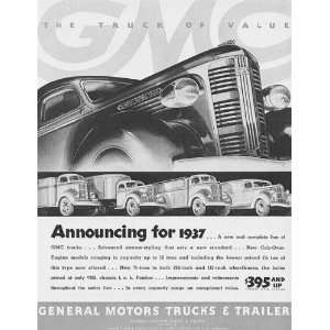  Ceneral Motors Trucks Ad from January 1937 Toys & Games