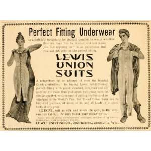   Union Suit Siltrine Janesville WI   Original Print Ad