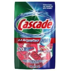   ActionPacs Dishwasher Detergent, Cinnamon Apple, 20 Count (Pack of 5
