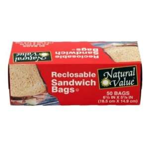  Natural Value Recloseable Sandwich Bags Multi pack of 4 