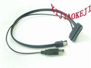eSATA USB combo port cable for SATA DVD optical drive  