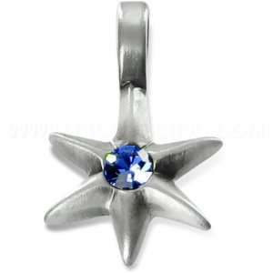  Star Crystal Bico Pendant   Blue