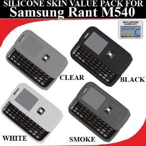 Skin 4 pc. Value Pack for your Samsung Rant M540 (Black, White, Clear 