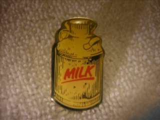 Vintage Old Fashion Gold Tone Milk Can Container Pin  
