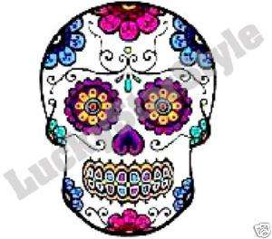Nail Decals Art Set of 20   Day Of The Dead Skull  