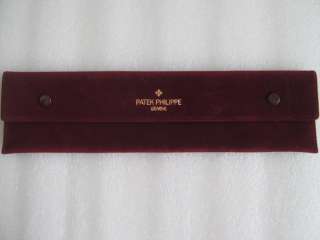 PATEK PHILIPPE AUTHENTIC WATCH TRAVEL POUCH IN MAROON FOR LEATHER 